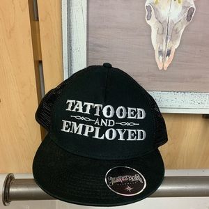 STEADFAST tattooed & employed mesh back hat
